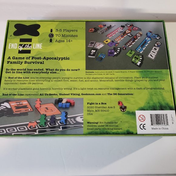 End of the Line Post Apocalyptic Family Survival Board Game Like New RARE - Picture 3 of 9